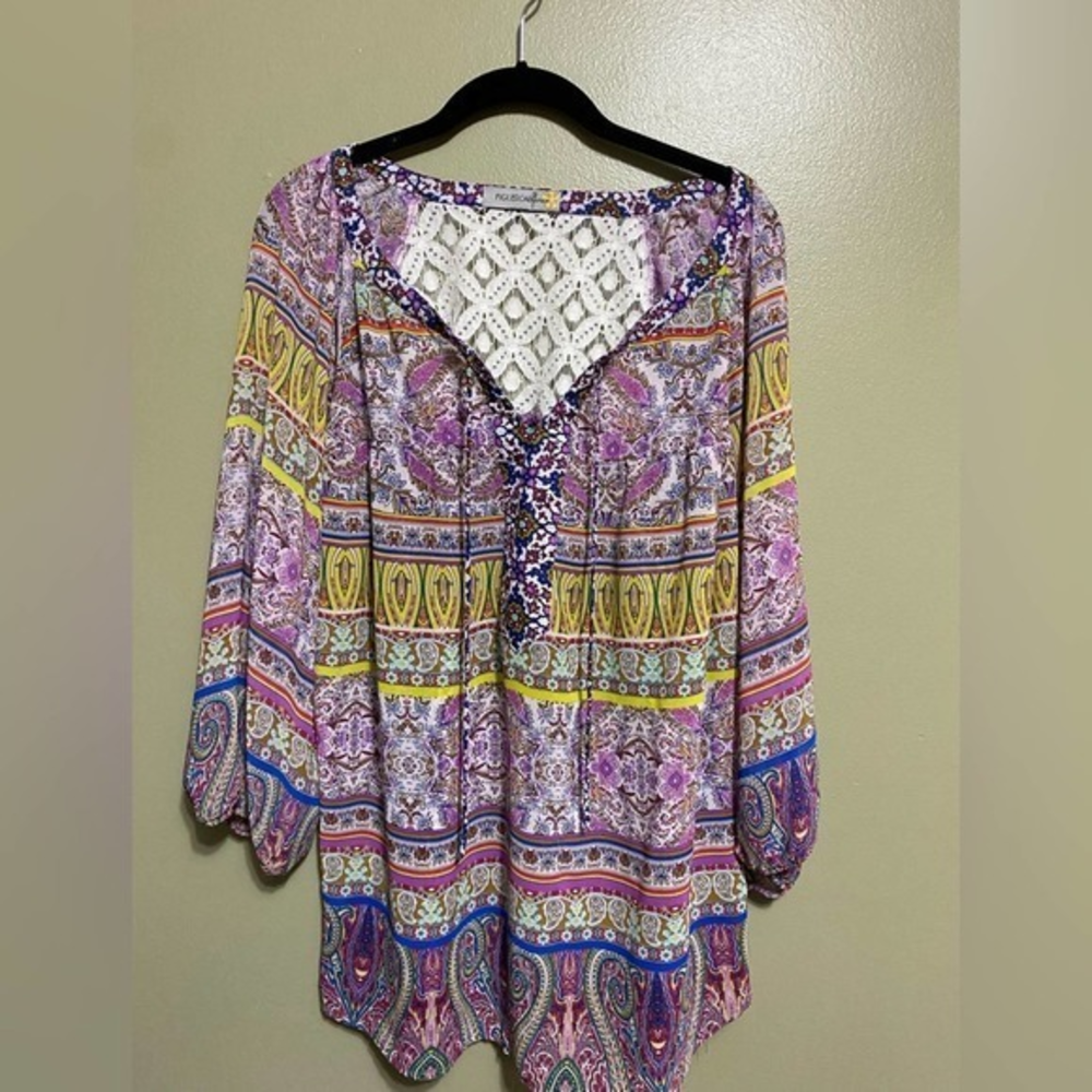 Anthropology Figueroa & Flower Boho Style Blouse, Size L